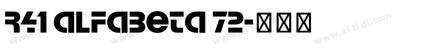 R41 Alfabeta 72字体转换
